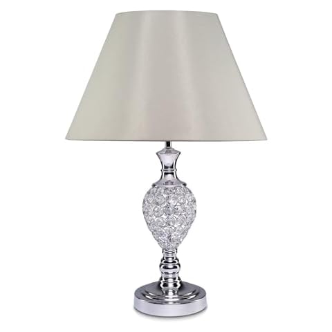 Hannah Luxury Chrome & Crystal Table Lamp Cover