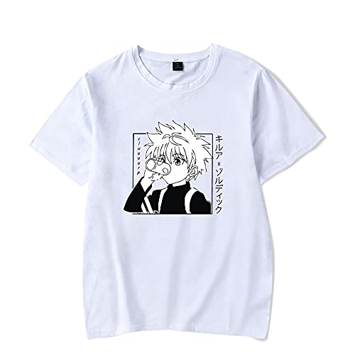 ZXSSJLJDG Unisex Manga Corta Hunter x Hunter Gon Hisoka Anime Personajes Printed T-Shirt Summer O Cuello Patrón de Divertidos Dibujos Cosplay Animados Couple Suelta Harajuku Streetwear T-Shirt Top Cover