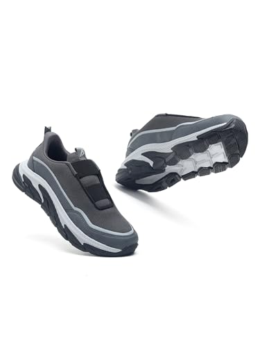 Image of Impakto IronHike Outdoor Shoes for Men | Cushioned Insole | Anti Skid Sole for All-Terrain | Lightweight Slip-in Fit System Casual Shoes for Walking, Gym & Casual Outings