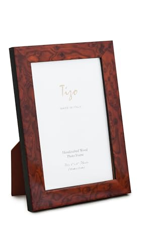 Tizo Design Women's Italian Brown Burl Wood Frame 4x6, Brown Burl, One Size