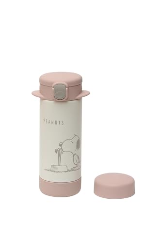 リッチェル(Richell) スヌーピー 2WAYステンレス スリム ストローマグ 240ml ピンク ベビー 赤ちゃん 7カ月頃 ストロー 水筒 練習 トレーニング