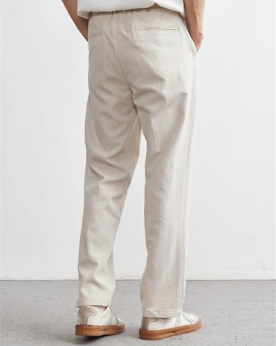 Men's Straight Casual Pants Solid Color Loose Suit Pants2
