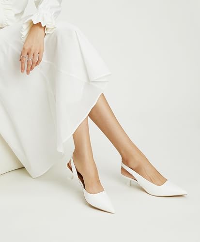 Arromic Pointed Toe Kitten Heels Pumps for Women, Slingback Heels for Women, Comfortable Low Heel Dress Shoes2