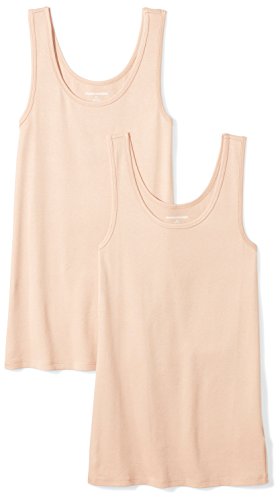 Amazon Essentials Women s 2-Pack Slim-Fit Tank, Nude, XX-Large