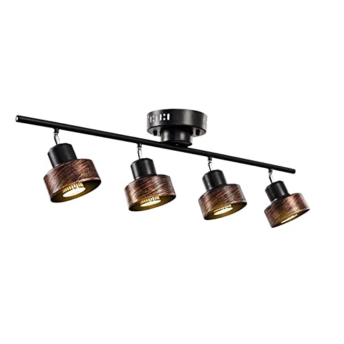 Focos Retro clásicos de Hierro para Techo, lámpara de Estilo Industrial, para Ropa, Restaurante Creativo, Bar, Luces de riel, iluminación de Techo para Loft, Accesorios de iluminación