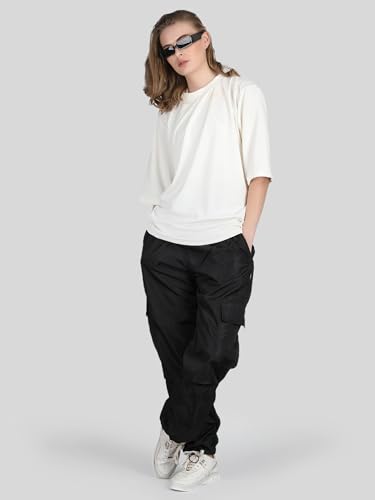 Image of Parachute Pants for Women - Water-Resistant Cargo Pants for Women | Stylish Activewear for Travel, Office, Gym, Trekking & Everyday Comfort | Korean Pants for Woman