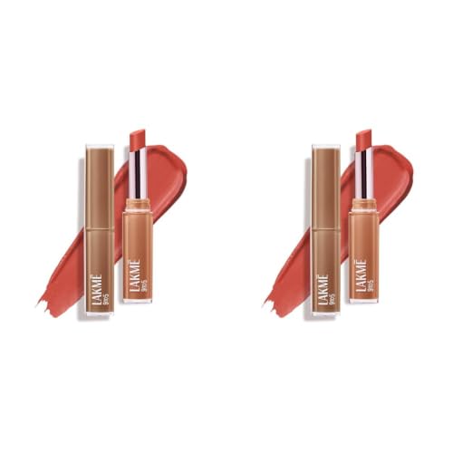 Image of Lakme 9to5 Lip Tattoo Matte Slim Stick, Totally Taupe, 2g, for Intense Color and Full Coverage, with Bakuchiol and Vitamin E, Smudgeproof and Waterproof, Long-Lasting Lipstick for Women (Pack of 2)