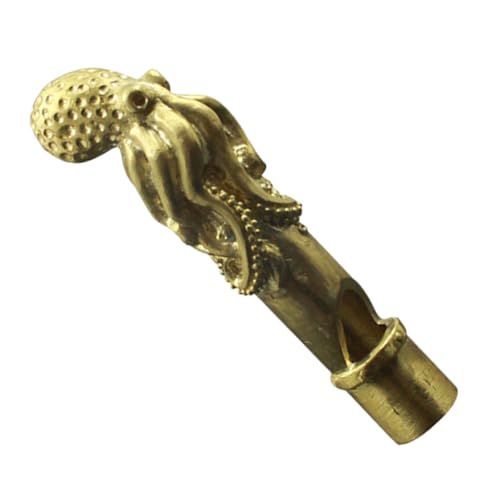 Silbato portátil cobre forma de pulpo seguridad miniatura 1