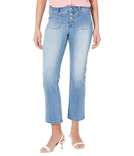 NYDJ Womens Waist Match Straight Mid-Rise Ankle Jeans Blue XL