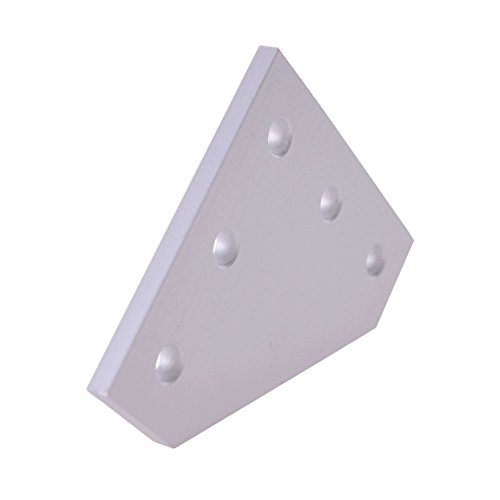 Mergorun，3D Printer 90 Degree 60 X 60 X 4Mm L Type With 5 Hole Joining Plates For Cnc 2020 V-Slot Aluminum Profiles Pack Of 10 #TOP3