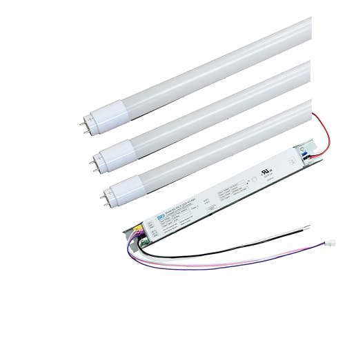 15/30/45W 4000/5000/6500K LED Type C T8 Tube Light Kit with Driver, 1/2/3 Tube&1 Driver, Replacement for T12/T5/T8 Troffer/Strip Fixtures for Commercial Space-30/15/10 Pack (45W Kit (10 Pack), 4000K)