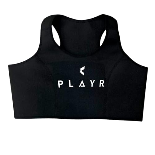 Men's Vest Chest Support Strap Protctive Gear Fitness Sports Player Training Vest Running Vest for Football players vest Soccer Players Tight Fit Vest. (Black, X-Large)