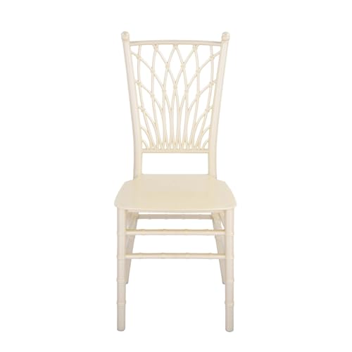 Image of Nilkamal Glam Plastic Chair | Set of 2 | Royal Look with Balanced Posture Support | for Living Room, Dining Room, Garden, Cafes, Balconies, Weddings & Events | Steel Pearl White