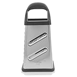 Sewroro Edelstahl Vierkantreibe 4 seitig mit Rutschfestem Griff Gemüseschneider und Karottenschneider Küchenreibe mit Aufbewahrungsbox für Vielseitiges Schneiden und Raspeln