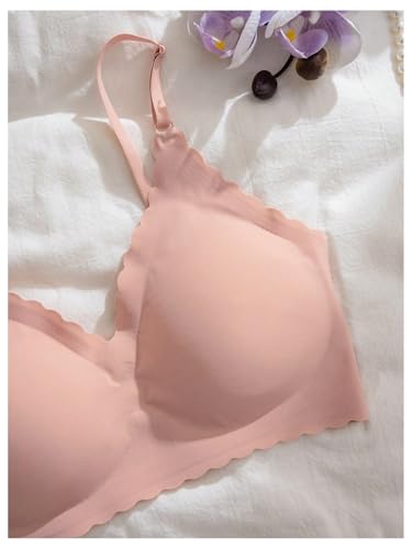 Women's 6 Pieces Bra Scallop Seamless Padded Comfy Wireless Bralettes Cami Tops3
