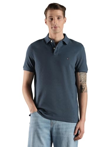 Image of Tommy Hilfiger Solid Regular fit Cotton Polo t-Shirt
