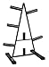 Olympic Weight Plate Rack, Holds up to 500lb of 2" Weights by D1F - Black Weight Holder Tree with 7 Branches for Stacking and Storing High Capacity Weights- Heavy-Duty, Durable Triangle Plate Racks