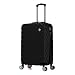 Preston Morgan Medium Suitcase on 4 Dual Spinner Wheels Super Lightweight ABS Hard Shell Hold Check in with Built-in TSA Lock (Black, 75L)