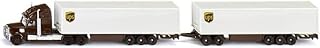 Siku 1806, Road Train, Tractor Unit with semi-Trailer and Trailer, 1:87, Metal/Plastic, Brown/White