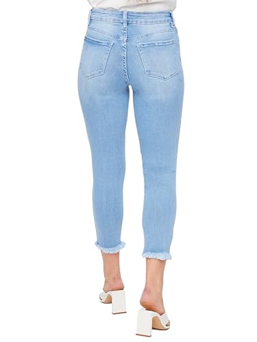 Royalty For Me Womens Women's High Rise Vintage Straight Fray Hem JeanJeans3