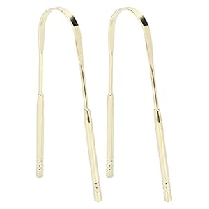 Tong reinigingsgereedschap, duurzaam vecht slechte adem tong schraper voor mondverzorging voor mondhygiëne (goud)