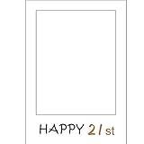 1pcs Happy 21st Birthday Wedding Company Anniversary DIY Photo Frame Booth Prop Paper Photo Booth Props Picture Selfie Frame Background Party Decoration(HAPPY 21TH)