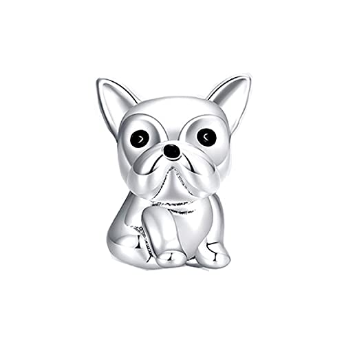 Braccialetto Charm Bead Bulldog fascino fai da te in argento sterling 925 adatto a collana braccialetto Pandora, braccialetto europeo con ciondoli (SCC1599)