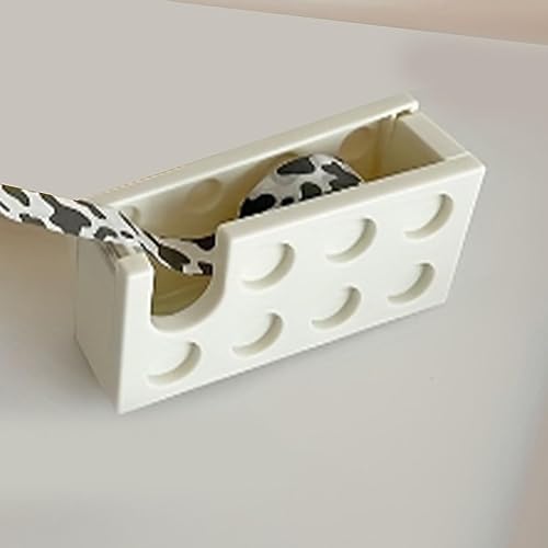 Dispensador de fita 10,7 x 5,2 x 4 cm suporte de rolo de etiquetas empilhável de plástico bonito em