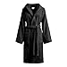 Produktbild Bassetti Weicher Bademantel 400 g mit Kapuze aus 100% Baumwolle für Herren und Damen, Frottee, Übergröße  Italien entworfen  Kollektion MONIQUE  Neu, SCHWARZ 26, 4XL Große Größen Tall