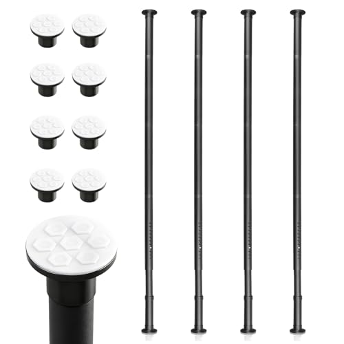 Geelin 10FT Dust Barrier Poles, 4 Pack Telescoping Steel Poles for Temporary Dust Containment, Retractable Barrier System for Interior Remodeling, Construction and Renovation