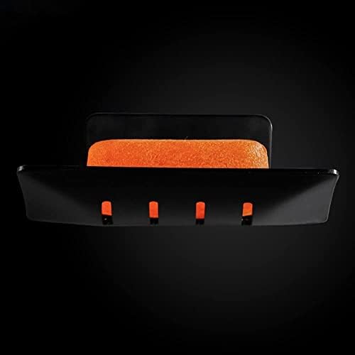 Melairy Soap Dish Stainless Steel soap Tray 3M Self-Adhesive Black Finish Without Drilling