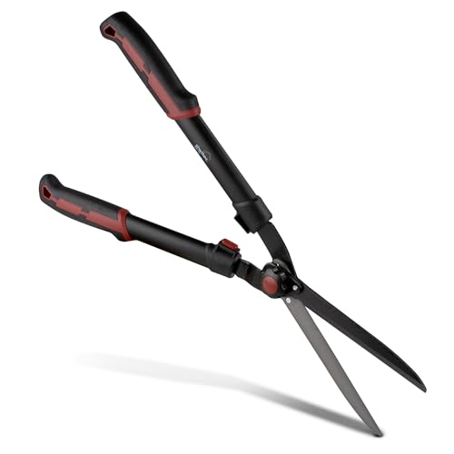 siwitec Heckenschere SG-30 für den Form- oder Rückschnitt von Hecken und Büschen | Gartenschere | Länge: 62,5 cm | Klingen aus Kohlenstoffstahl | leichter Kunststoffgriff mit Gummierung