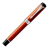Parker Duofold pióro wieczne | Classic Big Red Vintage | złota stalówka medium | czarny atrament i tłoczek | opakowanie prezentowe premium
