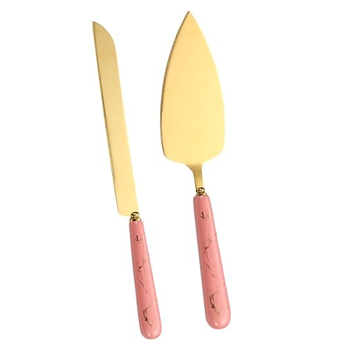 Unomor 1 Set Cake Spatula Set Birthday Cake Server Small Kitchen Cleavers Pizza Shovels Bbq Decor Grill Spatula Wedding Reception Supplies Wedding Serving Utensils Flatware Ceramics Pink