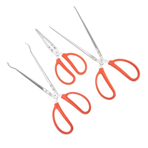 Toyvian Lot De 3 Pinces Multifonctionnelles à Homard En Acier Inoxydable 28-38 Cm Mandrin Antidérapant Plastique, Pinces De Collecte Pour Crabes, Anguilles Et Nettoyage Cuisine