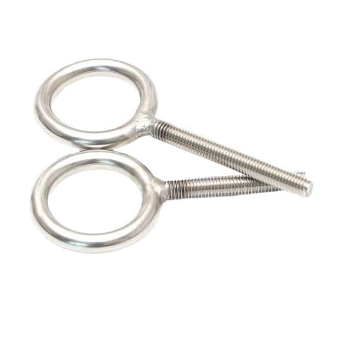 Pernos de ojo M8 en acero inoxidable de 90mm con anillo cerrado para elevación industrial 2