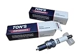 Ton's Performance Iridium Spark Plugs Pair compatible with Harley Davidson Twin Cam 99-17 & Evo XL 86+ HD 6R12, TP7EIX