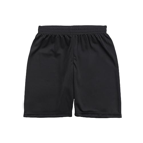Kids Cotton Soccer Sport Shorts Solid Soft Baggy Pull on Boxer Short Pants Toddler Boys Workout Elastic Waist Pants