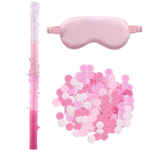 Pinata Sticks, Pink Pinata Stick and Blindfold, 30g Confetti