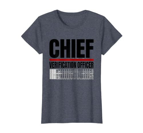 Chief Verification Officer Funny Bingo Player Bingo Night T-Shirt, Women, Heather Blue, 3X-Large