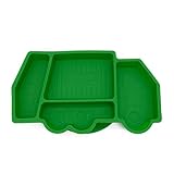 Our Little Cubs Garbage Truck Kids Plate Suction for Baby and Toddler - Kids Plates - Divided Toddle