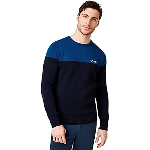 Oakley Men's Bicolor Crew Neck Sweater in Foggy Blue Cover