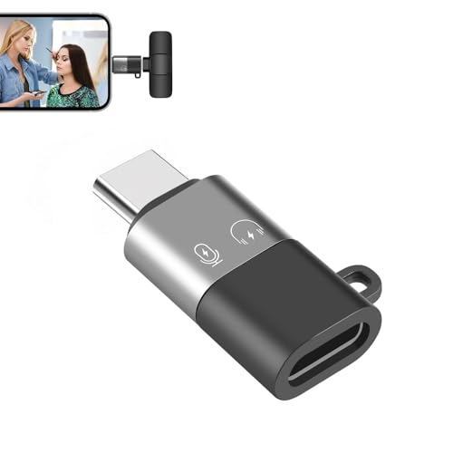 Image of Light-ning toType C Earphone Converter, Type C Male to Light-ning Female Aluminum Alloy Portable Audio Adapter for iPhone /ipad Light-ning, Supports Music, Calls, Audio, Charging, Earphones