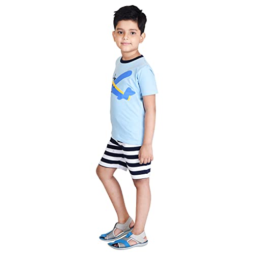 Image of Clothe Funn Boys Printed Cotton Half Sleeves T-Shirt & Shorts Set