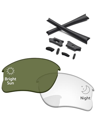 Image of Replacement Lenses & Rubber Kits for Oakley Flak Jacket XLJ OO9009 63mm - Precision Fit, UV Block, Impact Resistant