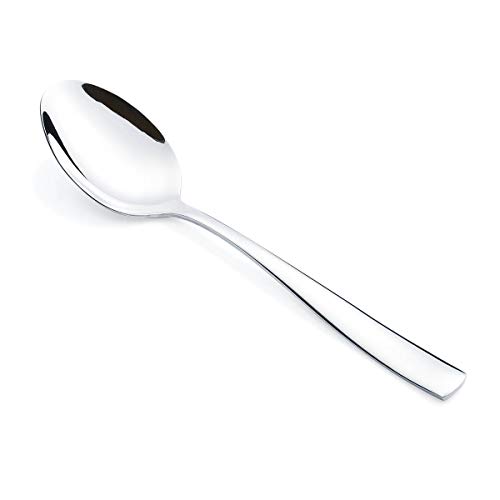 Dinner Spoon Set 12 Piece 188 Stainless Steel Silverware Flatware 73-inch Table Dessert Spoons Only Service for 12 Eating Utensils Cutlery Dishwasher Safe Mirror Finished