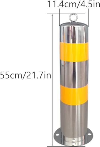 Pali di Sicurezza per vialetti con Anello di Sospensione, dissuasori in Acciaio Inox per Il Controllo del Traffico e Barriere di Sicurezza