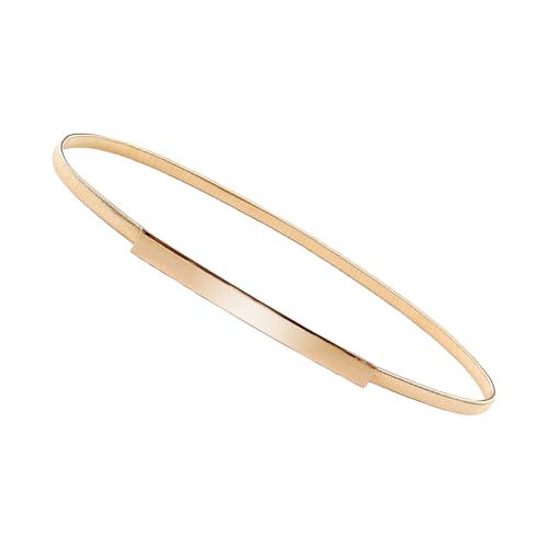 Elegant Girdle Adjustable Elastic Metal Waist Belt Thin Waist Chain Accessory for Women’s Formal or Casual