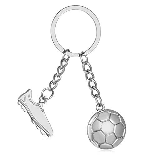 Mini Fußball Schlüsselanhänger – 2 Stück, Aus PVC & Metall, Ca. 10 Cm & 8 Cm, Für Partys & Geschenke