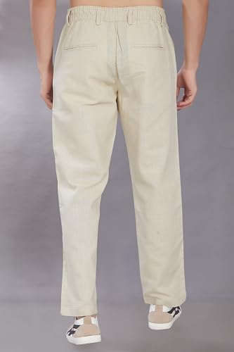 Image of DIVISIVE Men's Relaxed Fit Cotton Linen Blend Trousers